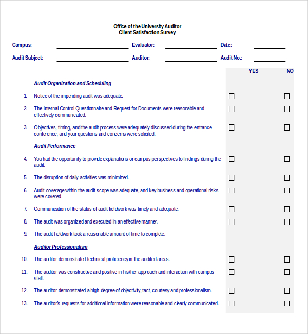 Satisfaction Survey Template 20 Free Word Excel PDF Documents Download