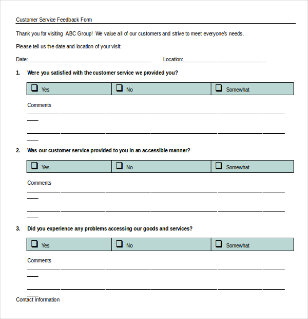 Student Feedback Form Template Word Sample Professional Template