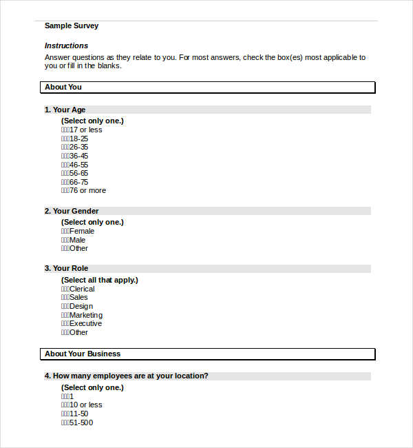 Blank Questionnaire Template Word from images.template.net