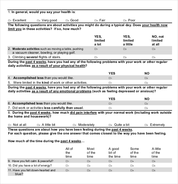 Survey Questions Template – 10+ Free Word, Excel, PDF Documents ...