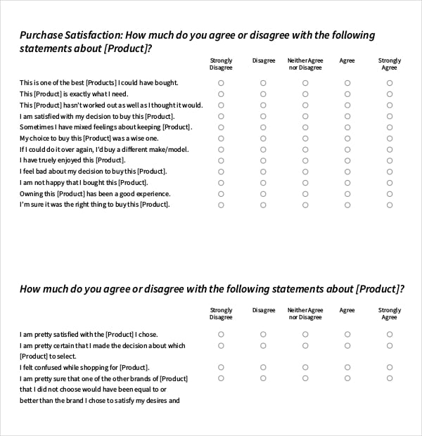 pdf template for customer satisfaction survey questions