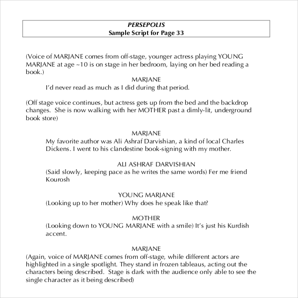 sample movie scripts pdf