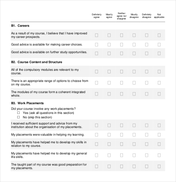 18 Student Survey Templates Samples DOC PDF Excel