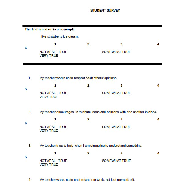 anonymus student survey template word doc