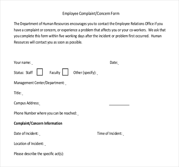 13+ Employees Write Up Templates – Free Sample, Example Download | Free ...