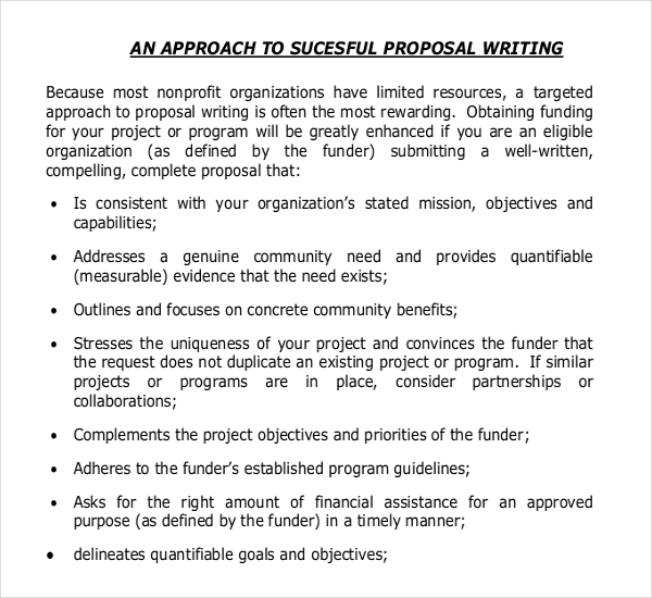 grant writing business plan sample