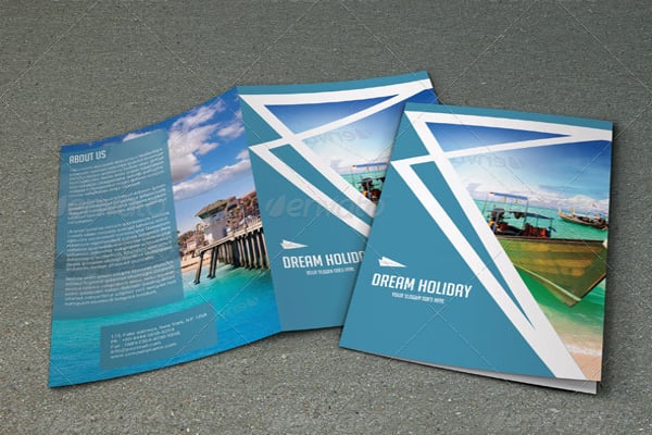 bifold travel brochure template