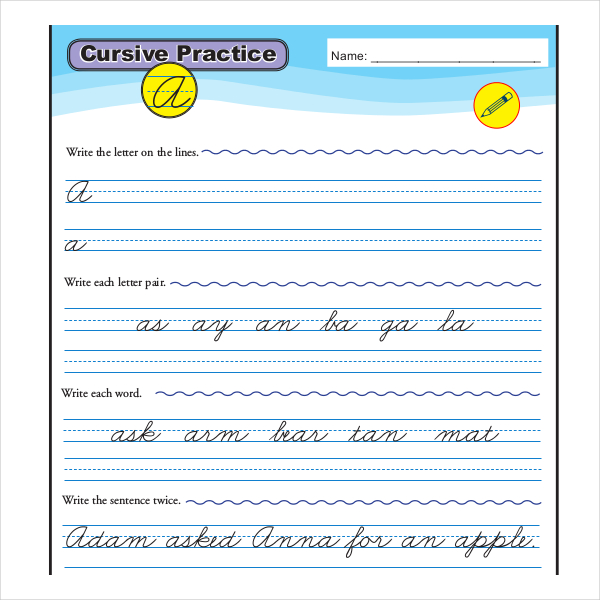 12+ Cursive Writing Templates – Free Samples, Example Format Download