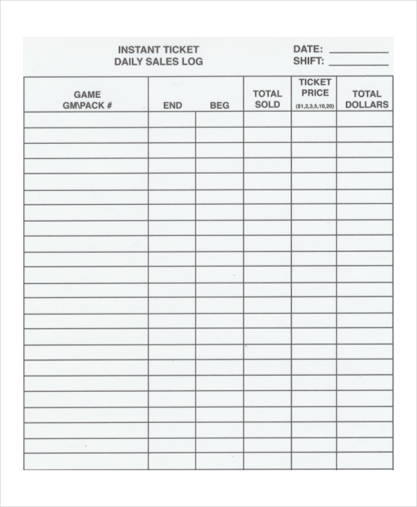 Sales Log Templates 13+ Free Printable Xlsx, Docs & PDF Formats