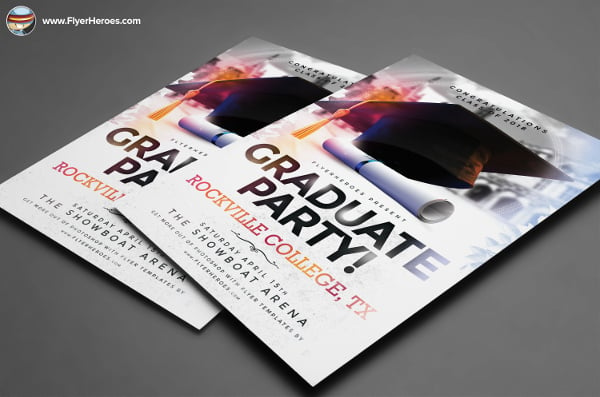 graduate party flyer template