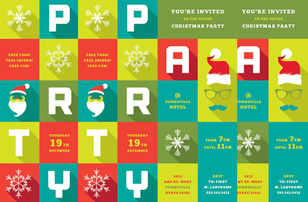 unique christmas party flyer