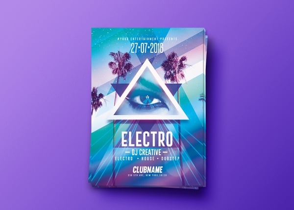 electro party flyer template