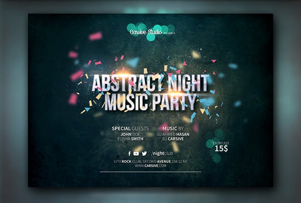 free music flyer template