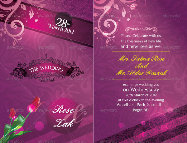 Modern Wedding Invitation Card PSD for Free Download ...