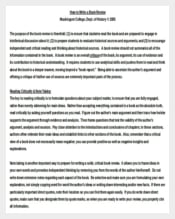 Writing a Book Review Template Free Doc Download
