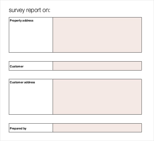 single blank survey template free download