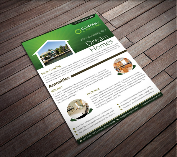 corporate real estate flyer template