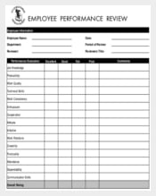Employee Performance Review Write Up Template PDF Free Download