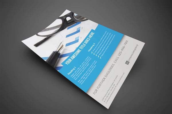clean design business flyer template