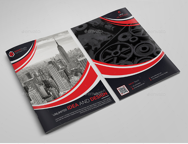 corporate bi fold brochure psd