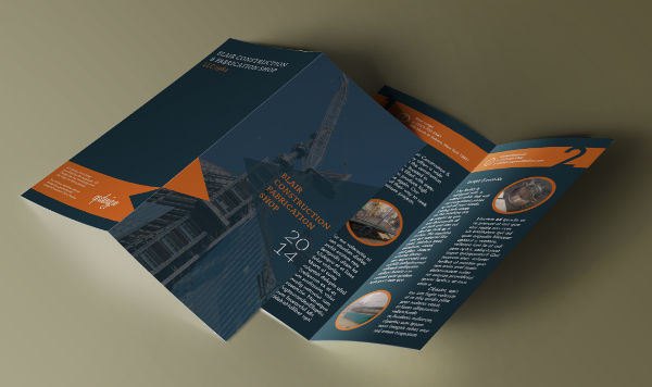 blair construction llc bi fold brochure