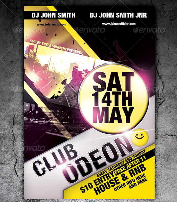 indesign club flyer template