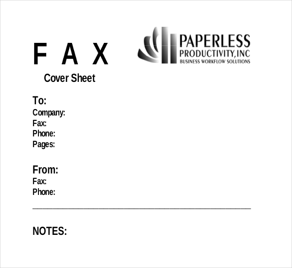 business fax cover sheet template for free