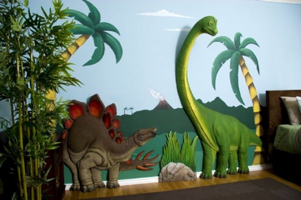 cool 3d dinosaur wall decor art