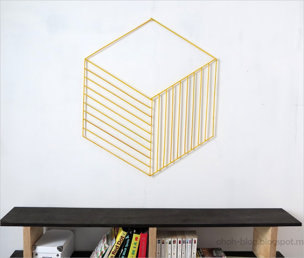 wood stick 3d wall art box