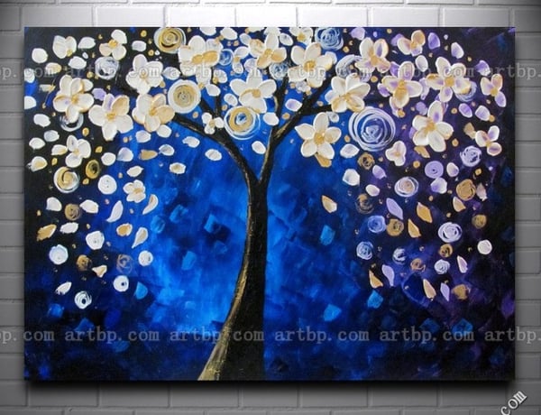 blue magic acrylic tree 3d wall art