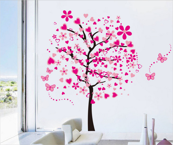 Floral ornament and butterfly | MuralDecal.com