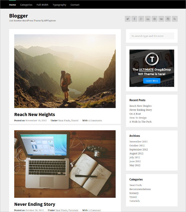 23+ Free WordPress Blog Themes & Templates