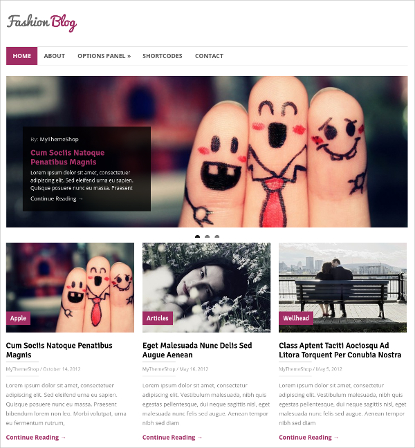 clean designed wordpress blog theme