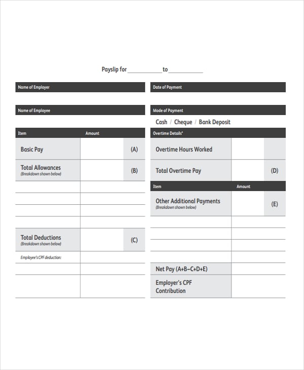 monthly payroll template