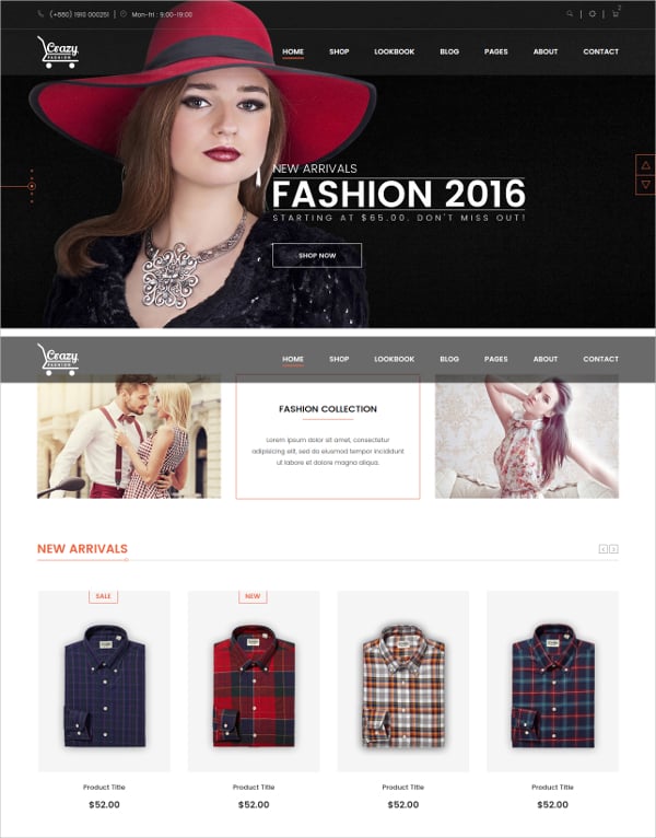 fashion ecommerce html5 template
