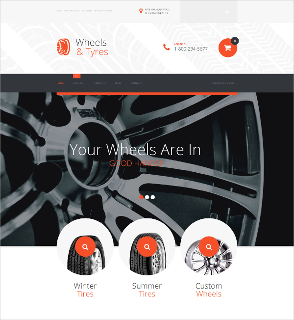 wheels tires virtuemart blog template