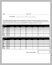Free PDF Hourly Timesheet Template Download