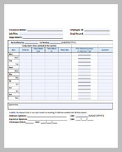 Blank Payroll Time Sheets Free Download in PDF