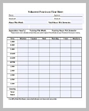 Volunteer Timesheet Template Excel Format