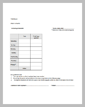 Temporary Worker Timesheet Invoice Template in PDF