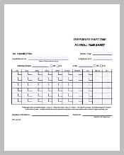 Parttime Payroll Timesheet Template in PDF Format