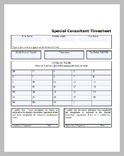 MS Excel Timesheet Template Free Download