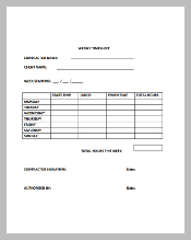 MS Excel Contractor Timesheet Template 