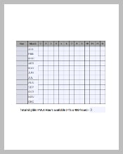 Leaves and Time Tracking Template Download