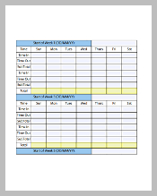 Monthly Timesheet Template with Breaks 