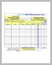 Employee Time Sheet with Breaks