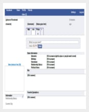 Facebook Profile Cover Page Template in Doc