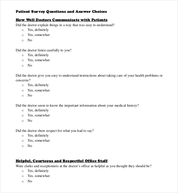10+ Survey Questions Templates Free Sample, Example, Format Download