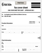 Health Care Fax Cover Sheet Template
