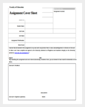 Sample Assignment Cover Page Template